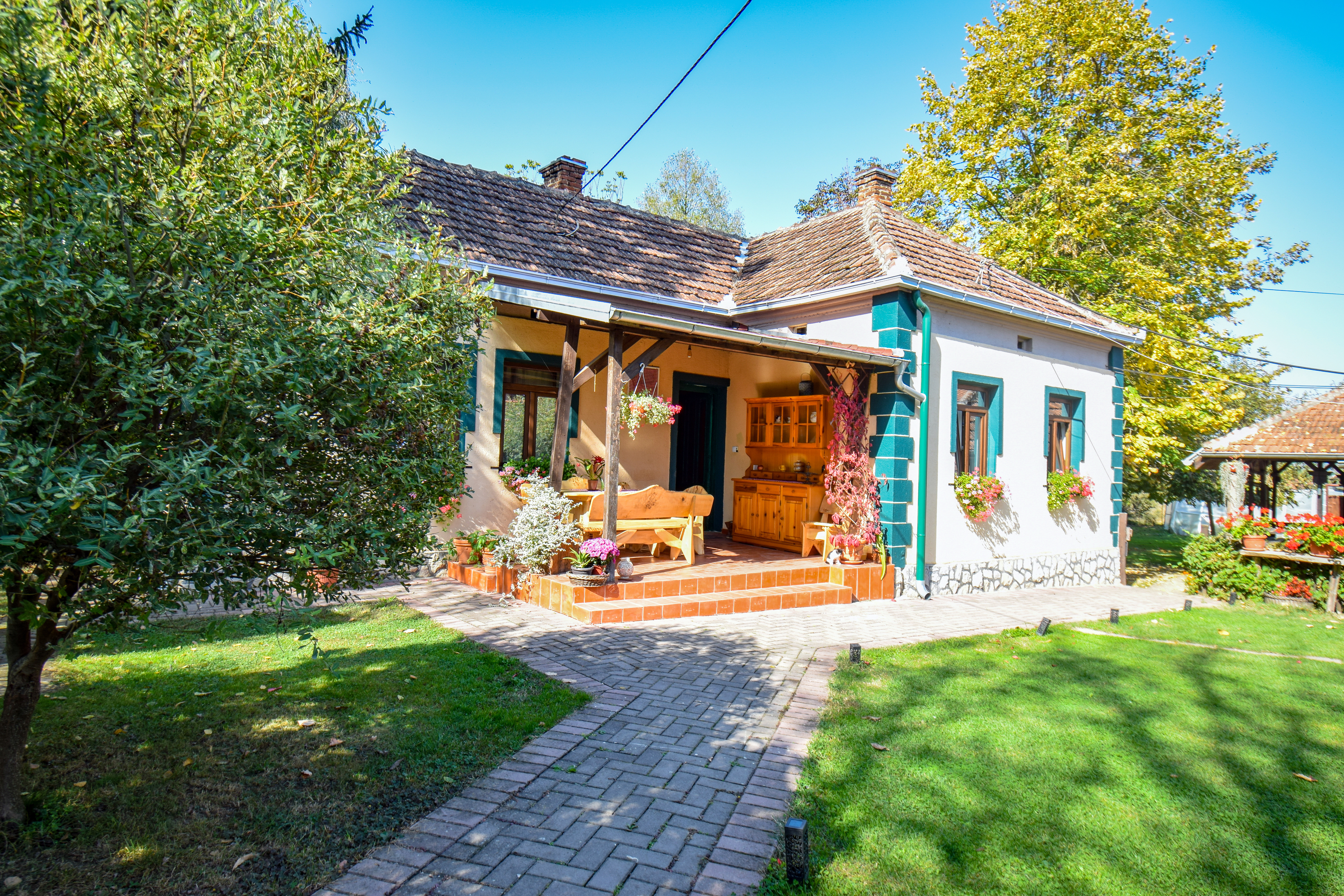 Backyard sunset view